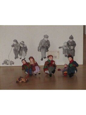 Dept 56 Heritage Village Christmas At the Park Set of 3 #5866-1 Accessories Good